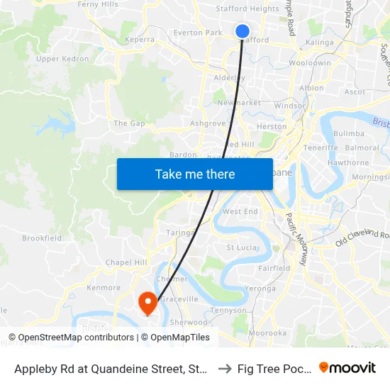 Appleby Rd at Quandeine Street, Stop 34 to Fig Tree Pocket map