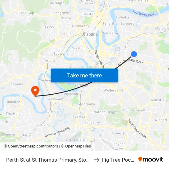 Perth St at St Thomas Primary, Stop 31 to Fig Tree Pocket map