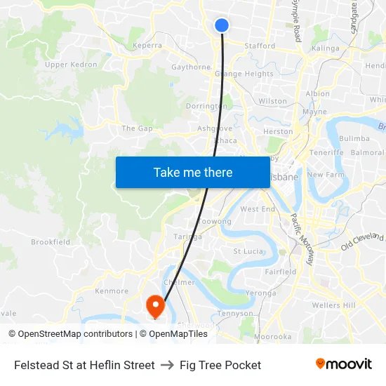 Felstead St at Heflin Street to Fig Tree Pocket map