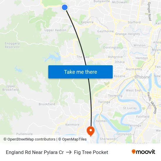 England Rd Near Pylara Cr to Fig Tree Pocket map