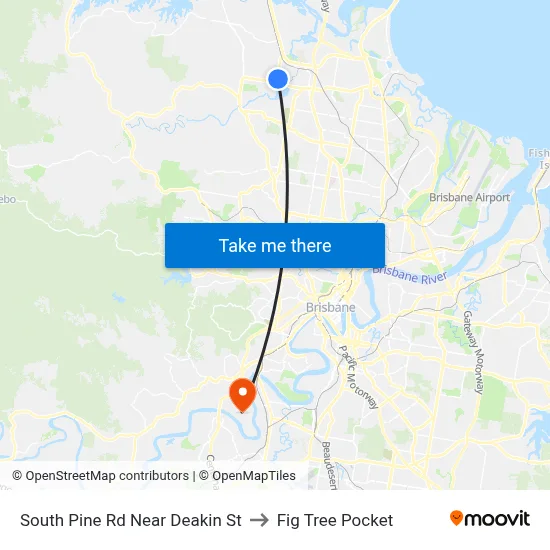 South Pine Rd Near Deakin St to Fig Tree Pocket map