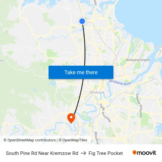 South Pine Rd Near Kremzow Rd to Fig Tree Pocket map