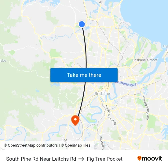 South Pine Rd Near Leitchs Rd to Fig Tree Pocket map