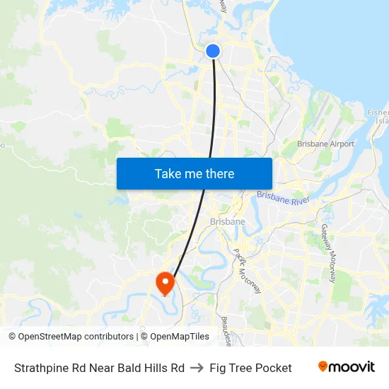 Strathpine Rd Near Bald Hills Rd to Fig Tree Pocket map