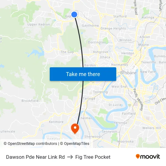 Dawson Pde Near Link Rd to Fig Tree Pocket map