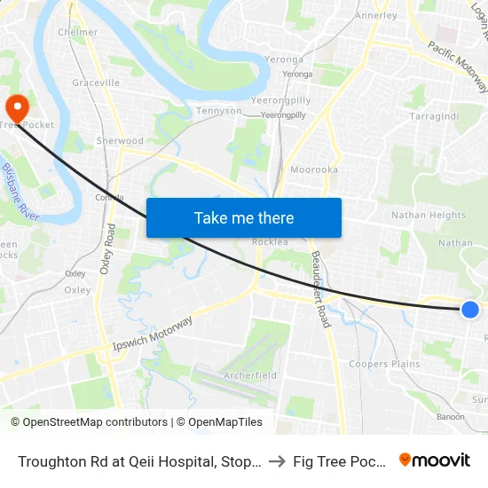 Troughton Rd at Qeii Hospital, Stop 37 to Fig Tree Pocket map