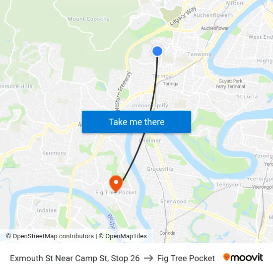 Exmouth St Near Camp St, Stop 26 to Fig Tree Pocket map