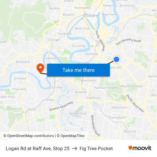 Logan Rd at Raff Ave, Stop 25 to Fig Tree Pocket map