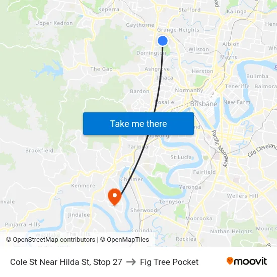 Cole St Near Hilda St, Stop 27 to Fig Tree Pocket map