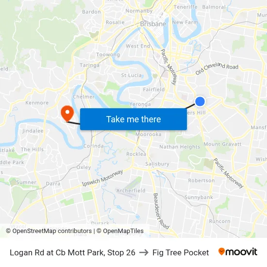 Logan Rd at Cb Mott Park, Stop 26 to Fig Tree Pocket map