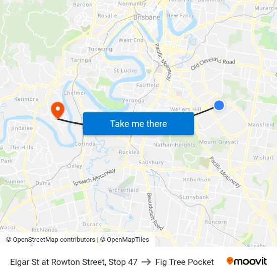Elgar St at Rowton Street, Stop 47 to Fig Tree Pocket map