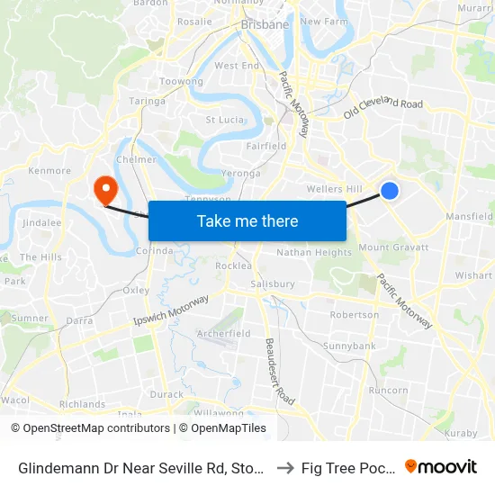 Glindemann Dr Near Seville Rd, Stop 47b to Fig Tree Pocket map