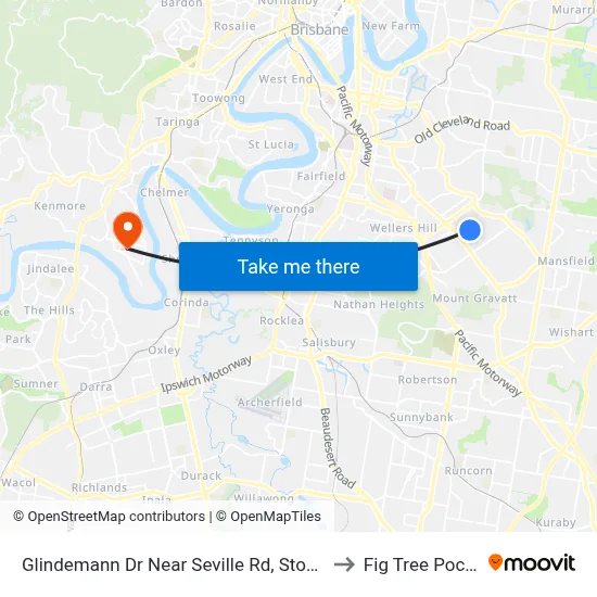 Glindemann Dr Near Seville Rd, Stop 47b to Fig Tree Pocket map