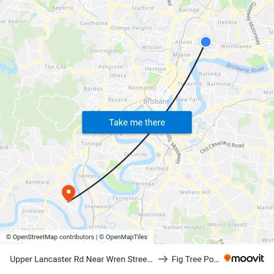 Upper Lancaster Rd Near Wren Street, Stop 25 to Fig Tree Pocket map