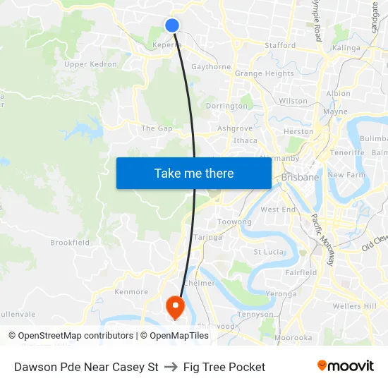 Dawson Pde Near Casey St to Fig Tree Pocket map