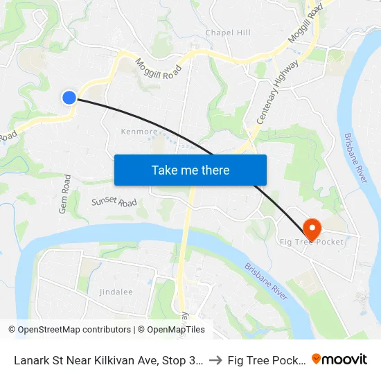 Lanark St Near Kilkivan Ave, Stop 39a to Fig Tree Pocket map