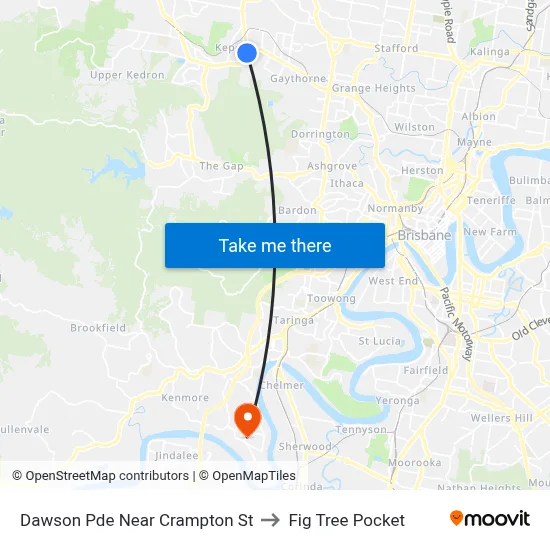 Dawson Pde Near Crampton St to Fig Tree Pocket map