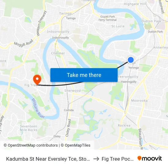 Kadumba St Near Eversley Tce, Stop 23 to Fig Tree Pocket map