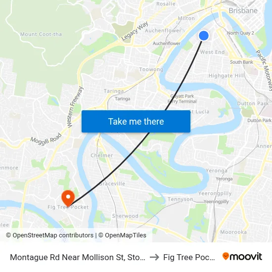 Montague Rd Near Mollison St, Stop 6 to Fig Tree Pocket map