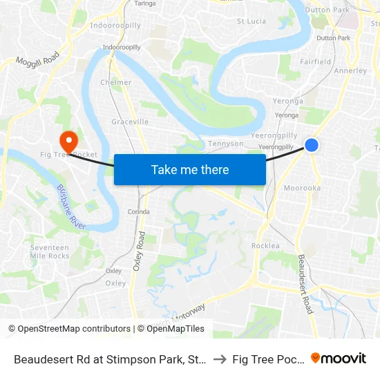 Beaudesert Rd at Stimpson Park, Stop 29 to Fig Tree Pocket map