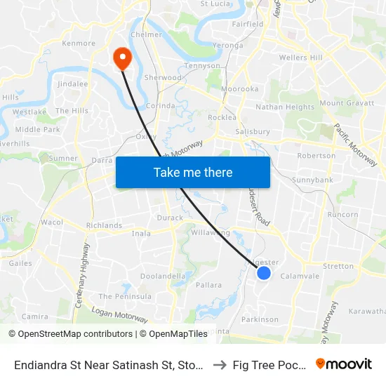 Endiandra St Near Satinash St, Stop 87 to Fig Tree Pocket map