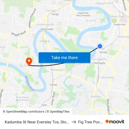 Kadumba St Near Eversley Tce, Stop 23 to Fig Tree Pocket map