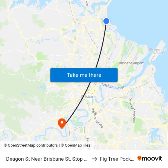 Deagon St Near Brisbane St, Stop 37 to Fig Tree Pocket map