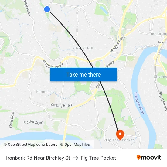 Ironbark Rd Near Birchley St to Fig Tree Pocket map