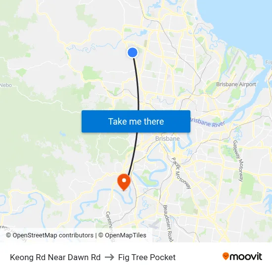 Keong Rd Near Dawn Rd to Fig Tree Pocket map
