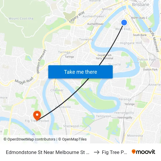 Edmondstone St Near Melbourne St Hail 'N' Ride to Fig Tree Pocket map