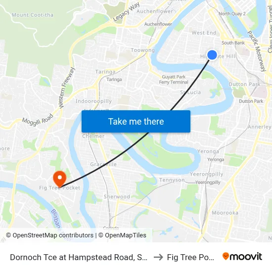 Dornoch Tce at Hampstead Road, Stop 21 to Fig Tree Pocket map