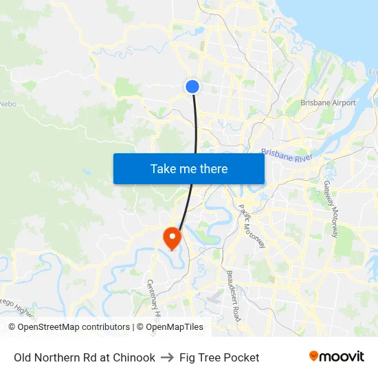 Old Northern Rd at Chinook to Fig Tree Pocket map