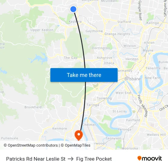 Patricks Rd Near Leslie St to Fig Tree Pocket map