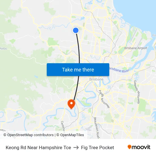 Keong Rd Near Hampshire Tce to Fig Tree Pocket map