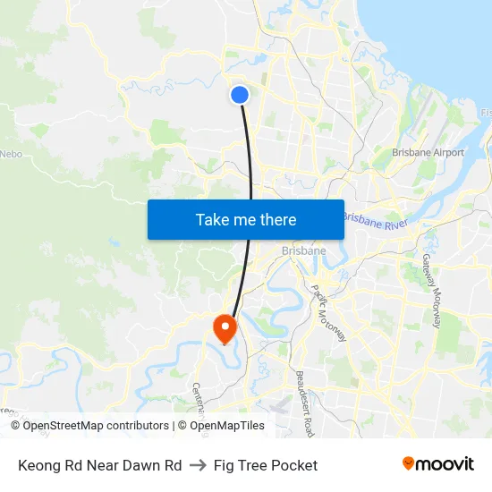 Keong Rd Near Dawn Rd to Fig Tree Pocket map