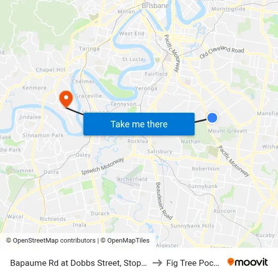 Bapaume Rd at Dobbs Street, Stop 63 to Fig Tree Pocket map
