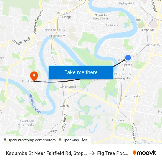 Kadumba St Near Fairfield Rd, Stop 22 to Fig Tree Pocket map
