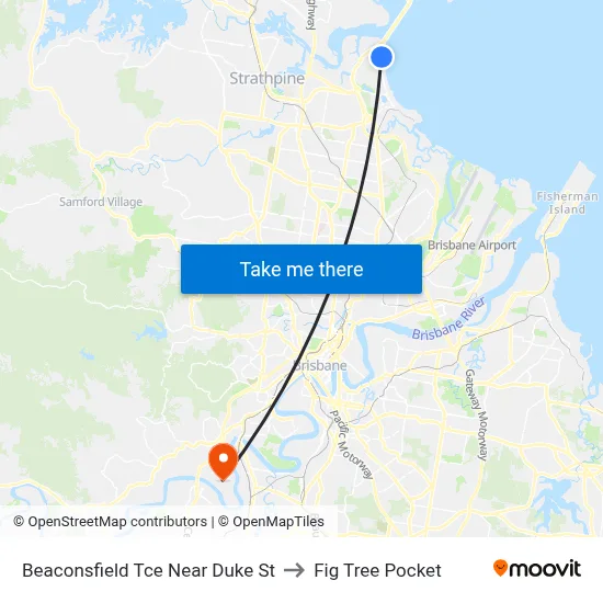 Beaconsfield Tce Near Duke St to Fig Tree Pocket map