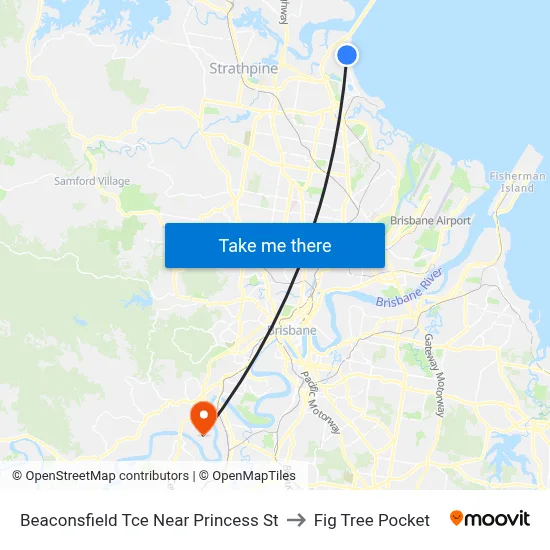 Beaconsfield Tce Near Princess St to Fig Tree Pocket map