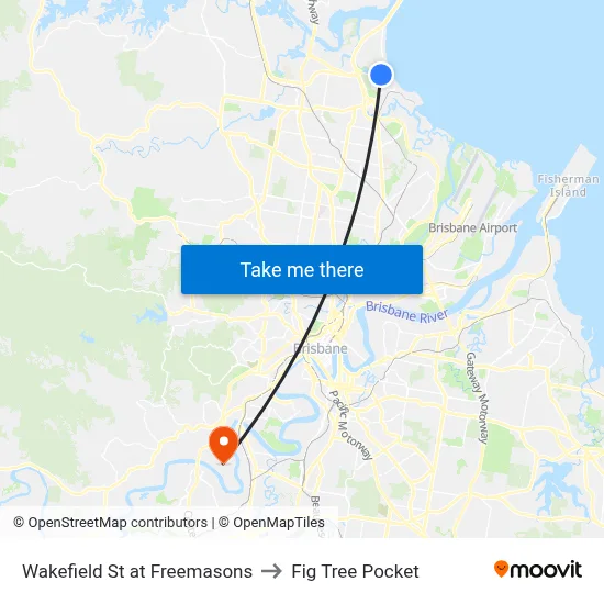 Wakefield St at Freemasons to Fig Tree Pocket map