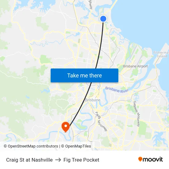 Craig St at Nashville to Fig Tree Pocket map