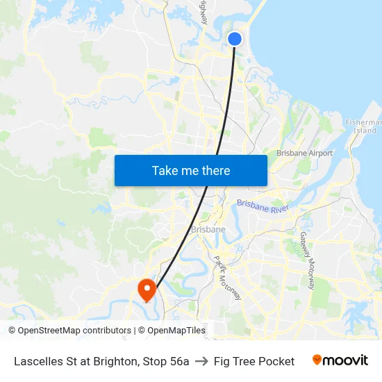 Lascelles St at Brighton, Stop 56a to Fig Tree Pocket map
