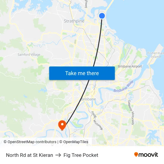 North Rd at St Kieran to Fig Tree Pocket map