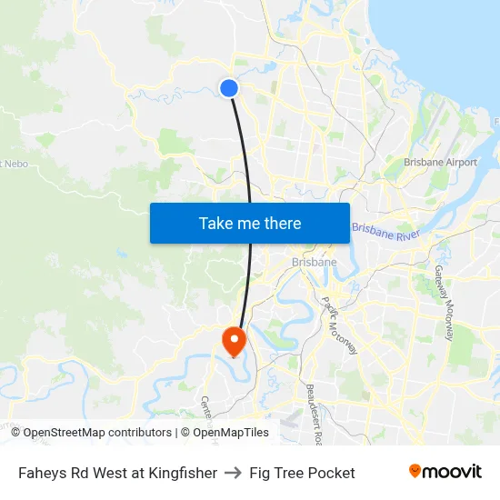 Faheys Rd West at Kingfisher to Fig Tree Pocket map