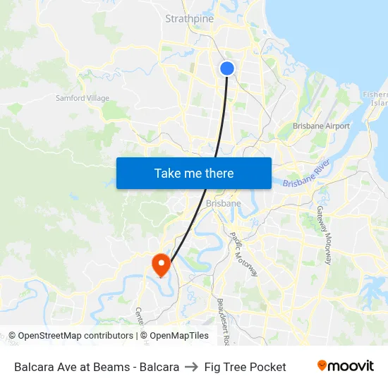 Balcara Ave at Beams - Balcara to Fig Tree Pocket map