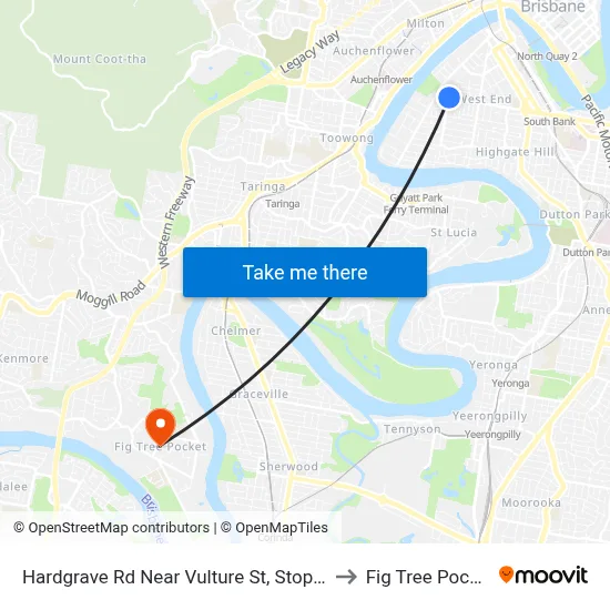 Hardgrave Rd Near Vulture St, Stop 9c to Fig Tree Pocket map