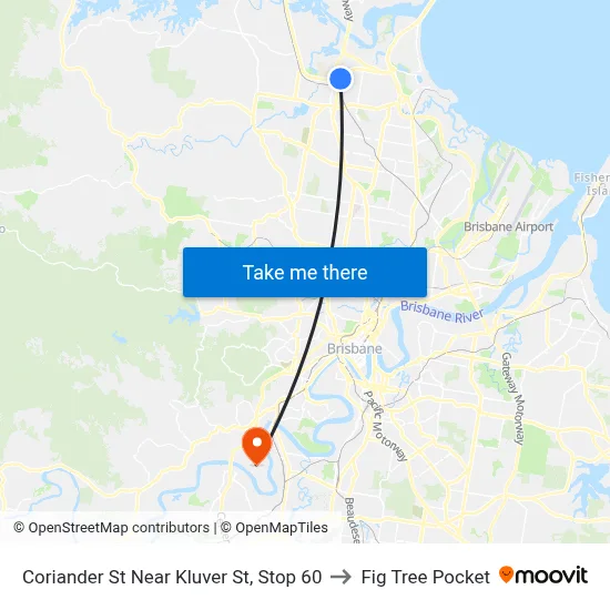 Coriander St Near Kluver St, Stop 60 to Fig Tree Pocket map