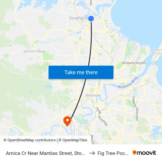 Arnica Cr Near Mantias Street, Stop 56 to Fig Tree Pocket map