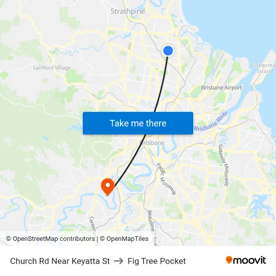 Church Rd Near Keyatta St to Fig Tree Pocket map
