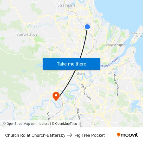 Church Rd at Church-Battersby to Fig Tree Pocket map